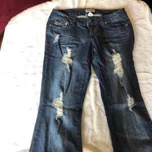 Distressed jeans